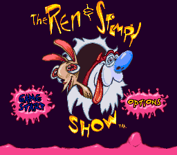 Ren & Stimpy Show, The - Time Warp (USA) Title Screen